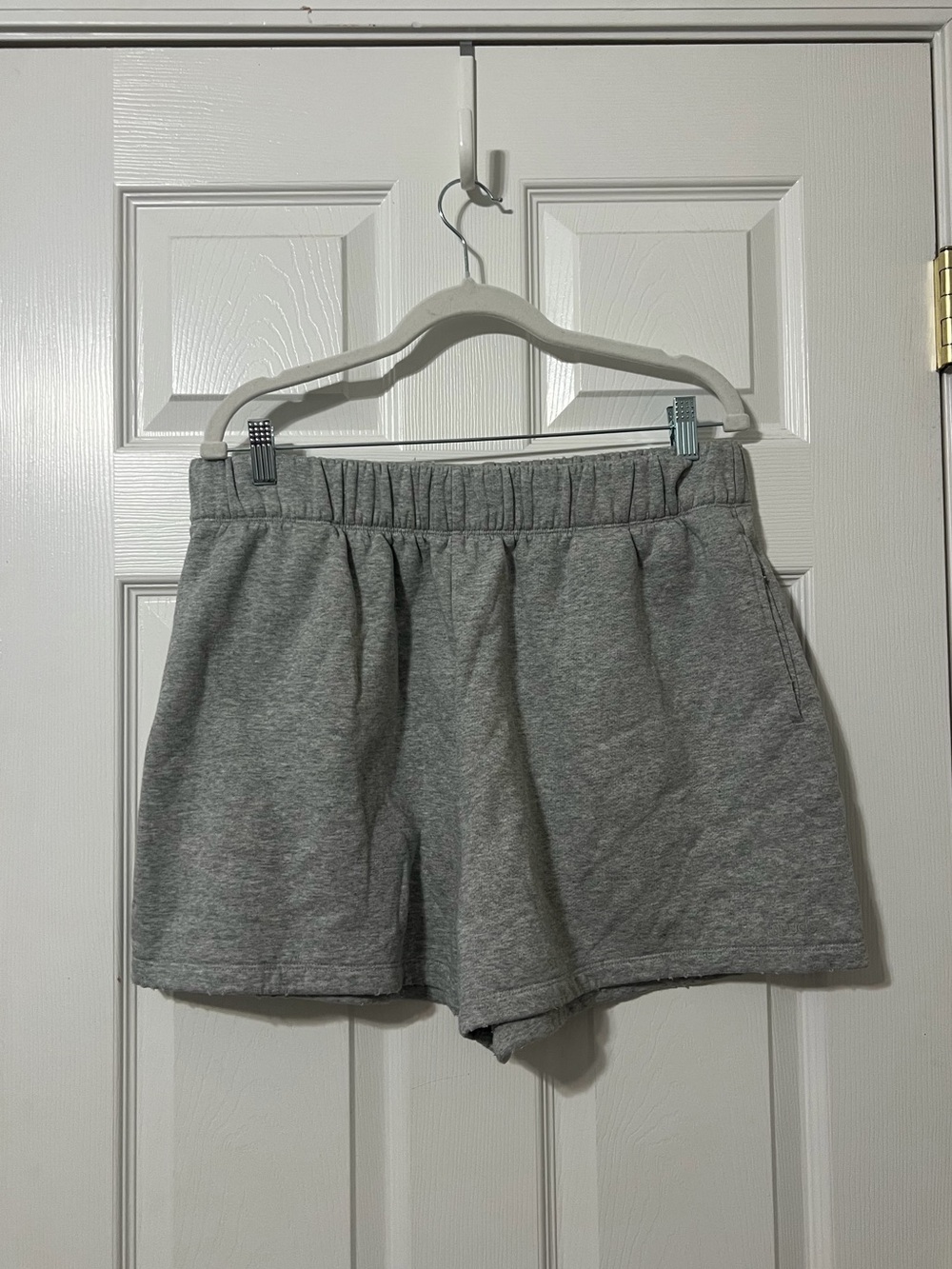 Nuuds Vintage Fleece Gray Oversized Loungewear Sweat Shorts XL - Picture 2 of 8